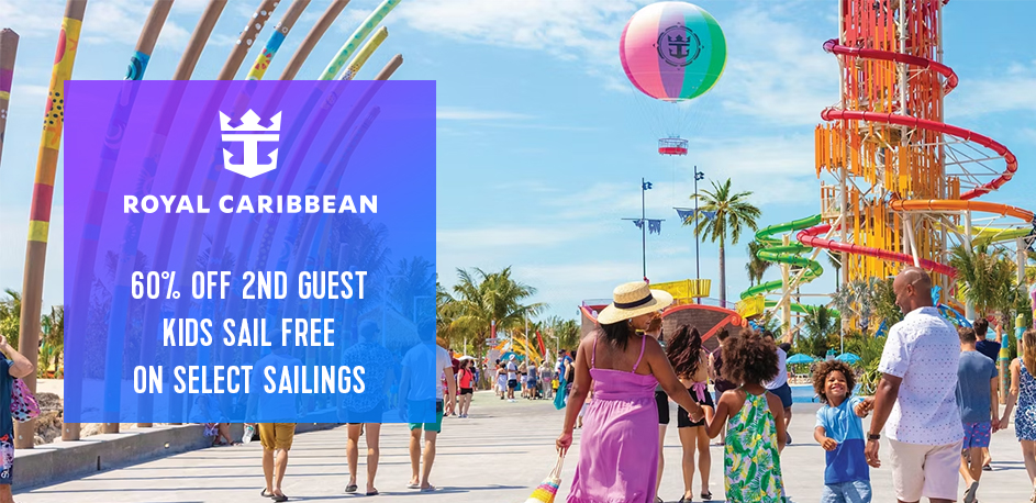 Royal Caribbean 60% off 2nd guest